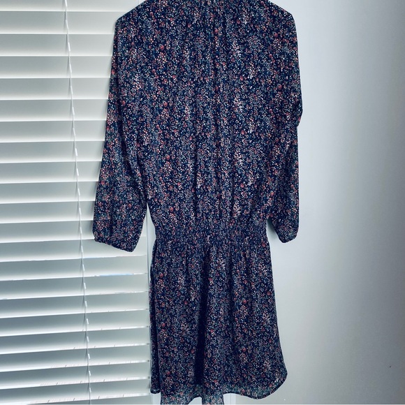 Flirty Floral Dress, Navy with Pink, Women's Size 2 (XS) J. Crew Mercantile - Picture 4 of 12